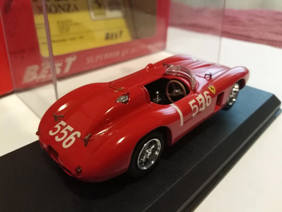 BEST MODEL 1:43 FERRARI 860 MONZA LUIGI MUSSO MILLE MIGLIA 1956 CON BOX - Immagine 3 di 4