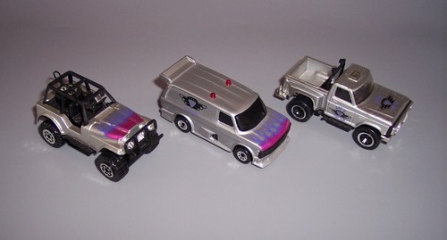 LOT (3X) “MATCHBOX” **SILVER FLIGHT TEAM** FORD SUPERVAN II JEEP FLARESIDE MINT