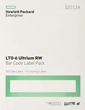 HEWLETT PACKARD ENTERPRISE Q2013A HP LTO-6 ULTRIUM RW BAR CODE LABEL PACK
