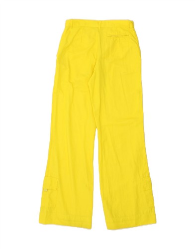 SMOG Womens Flare Cargo Trousers W25 L30 Yellow Cotton CM52 - Picture 2 of 4