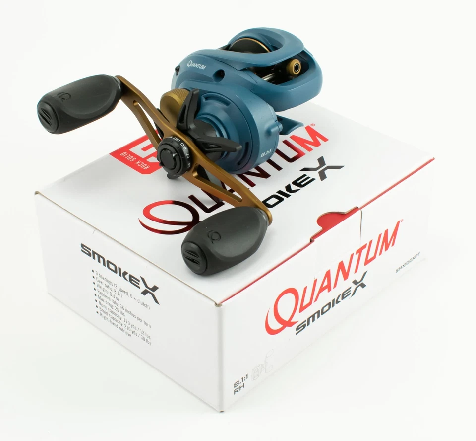 QUANTUM SMOKE X SMX100XPT 8.1:1 GEAR RATIO RIGHT HAND BAITCAST REEL - Image 2 of 4
