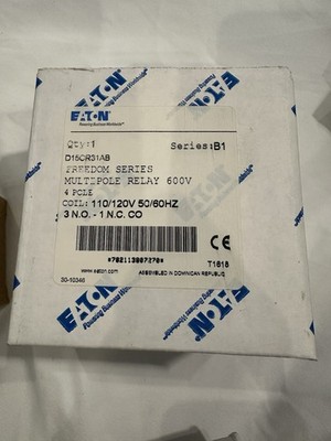 * NEW *  Eaton D15CR31AB Multi-Pole Relay 110/120V Coil 4P 3NO/1NC