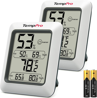 TP50 2 Pieces Digital Hygrometer Indoor Thermometer Room Thermometer and Humidit