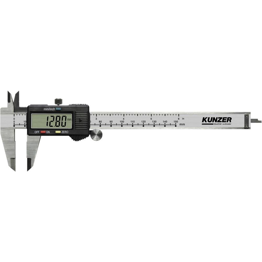 Pied à coulisse Kunzer 7EMS01 150 mm en acier inoxydable rectifié