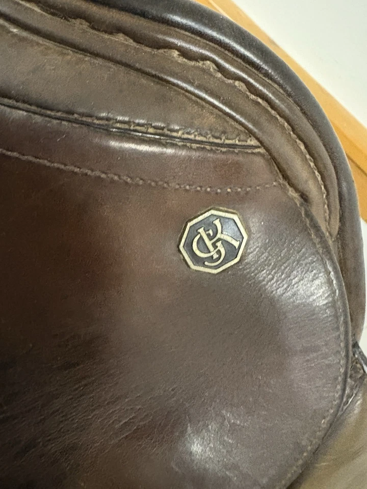 "Silla de montar inglesa Georg Kieffer Aachen HJ - asiento de 14"" - silla de montar juvenil hecha en Alemania" Foto 3 de 4