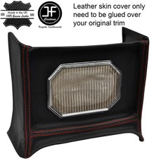 RED STITCH RADIO CONSOLE SURROUND LEATHER COVER FITS MG MGB EARLY 4 SYNCHRO