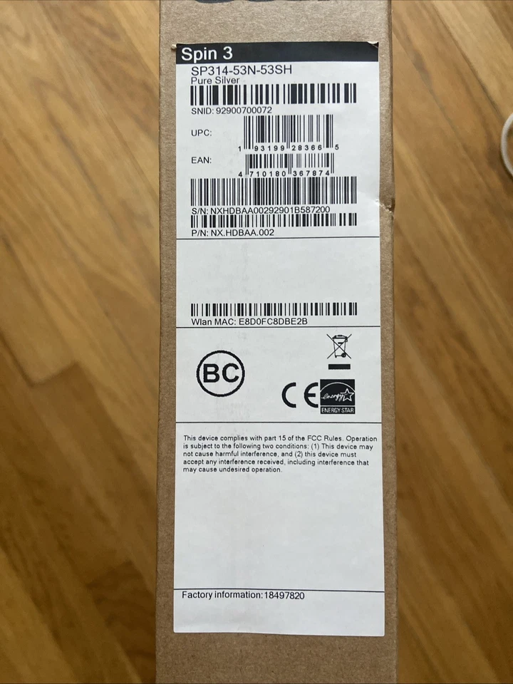 Acer- Spin 3SP314-53N- Spin 3 2-in-1 14"Touch-Screen Laptop IntelCore i5, 8gb - Image 3 of 3