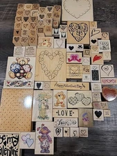 Valentine Wooden Rubber Craft Stamps You Choose