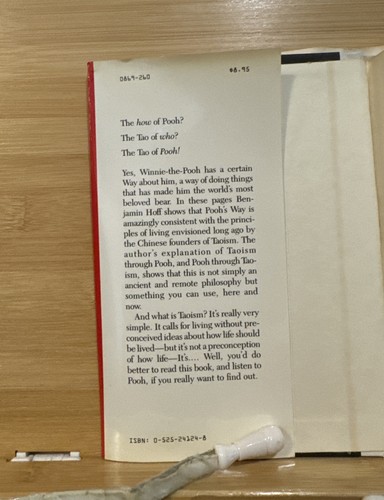 Das Tao von Pooh - Benjamin Hoff (1982, Hardcover) Erstausgabe/3rd Print, sehr guter Zustand - Bild 9 von 17