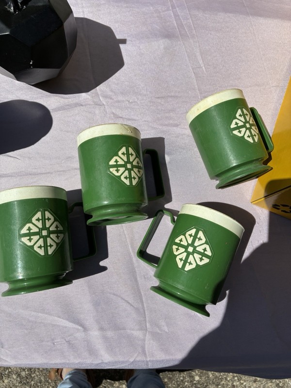 Vintage Plastic Cups Set Of Four