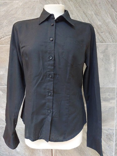 LADIES TOP SIZE 10 BY BEN SHERMAN BLACK SHIRT SIZE MEDIUM