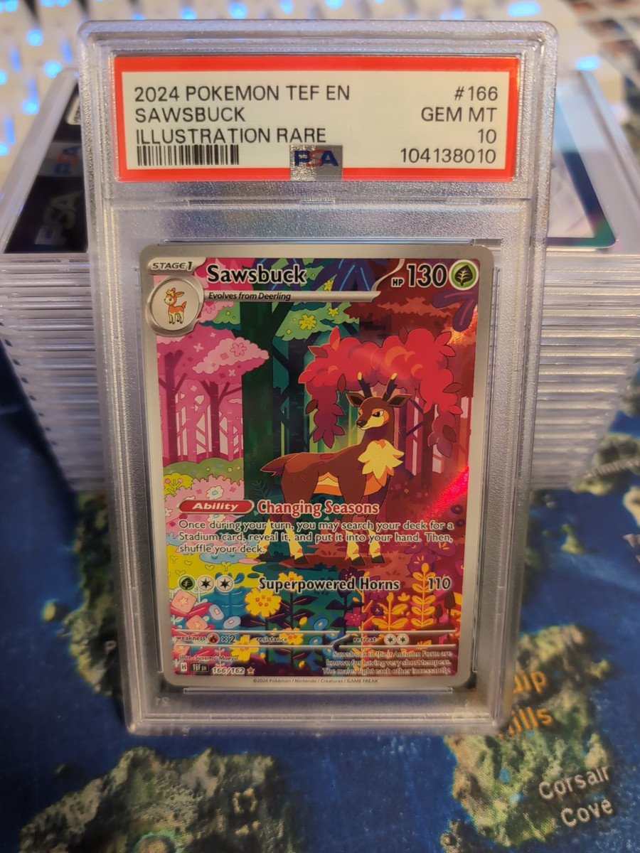 💎 Pokemon PSA 10 GEM MINT Sawsbuck 166/162 Illustration 💎 Pokemon PSA 10 GEM MINT Sawsbuck 166/162 Illustration