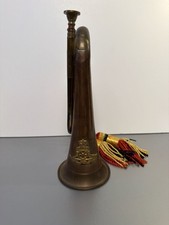 Vintage British Army Royal Artillery Brass  Copper Military Bugle with Tassels