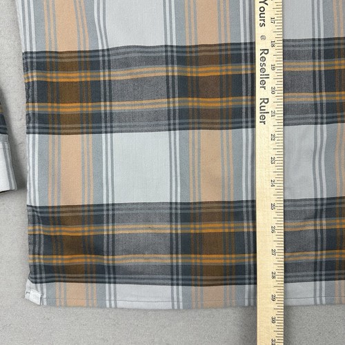 Lululemon Shirt Men 2XL Gray Plaid Button Up Long Sleeve Pocket Athleisure XXL - Picture 7 of 8