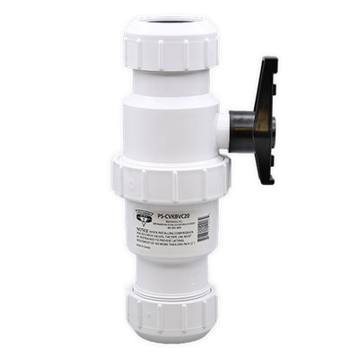Glentronics PS-CVKBVC20 1/2'' PVC Klunkless Compression Check Ball Valve