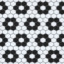 Black White Peel Stick Floor Tiles 12x12 Geom...