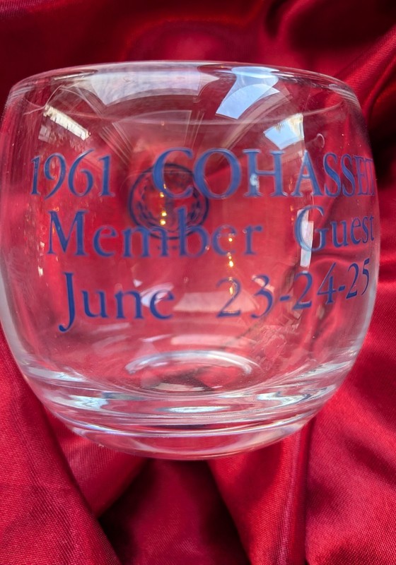 Vintage 1961 Cohasset MA Golf Club Member Guest Tournament Glass