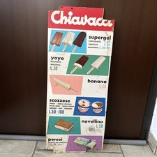 PUBBLICITÀ: CARTELLO INSEGNA GELATI CHIAVACCI-VINTAGE