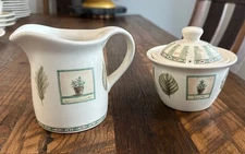 PFALTZGRAFF NATUREWOOD Sugar Bowl with Lid and Matching Creamer  EUC  FREE SHIP