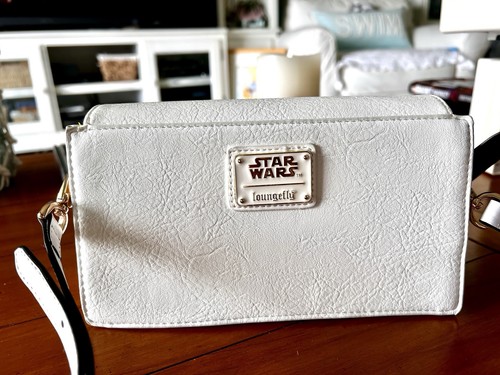 Loungefly Star Wars Rebel Gold Letter Cross Body Bag Clutch Purse Faux Leather - Picture 3 of 12