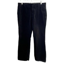 Zara Velvet Dress Pants Size L Large Black Trouser Straight Leg Lined Modern