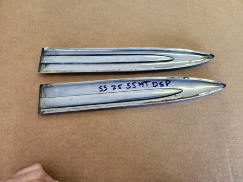 1955 Chevy Belair 2 Door Hardtop And Convertible Door Spears Pair Used Original - Foto 2 di 11