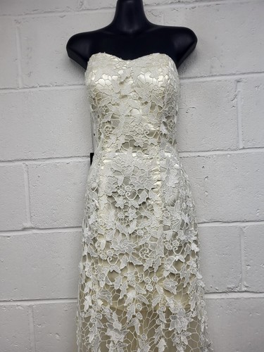 Grace Karin Ivory Floral Embroidered Corset Back Gown Dress Size 8 BNWT. PWM - Picture 3 of 10