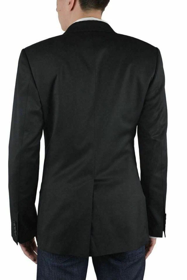Blazer Dolce & Gabbana Para Hombre Gris Oscuro Lana Seda Un Botón Talla US 38 IT 48 Foto 2 de 3