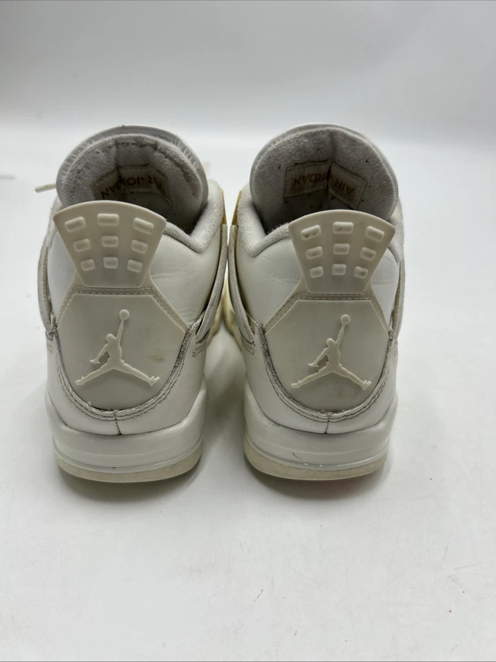 Air Jordan 4 Retro Metálico Dorado Mujer Talla 6 Zapatos AQ2919 170 Tenis Foto 3 de 4