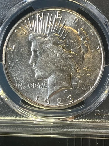1923-S AU55 Peace Dollar, PCGS 61465115