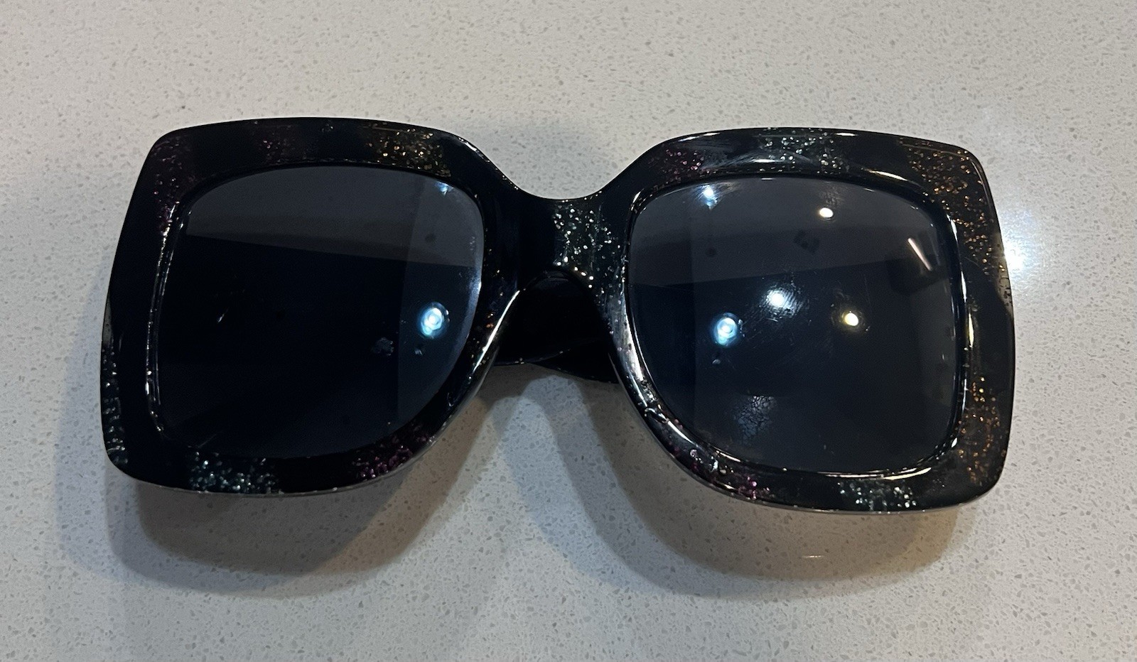 Glitter Thick Plastic Rectangular Butterfly Desig… - image 2