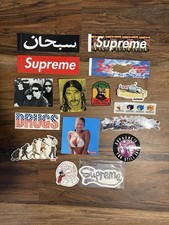 Supreme Box Logo Sticker Set Arabic Art Dealer CNN Tape Evolution