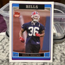2006 Topps 340 Donte Whitner Rookie Football Card . rookie card picture
