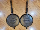 Griswold #8 cast iron 151  waffle paddles