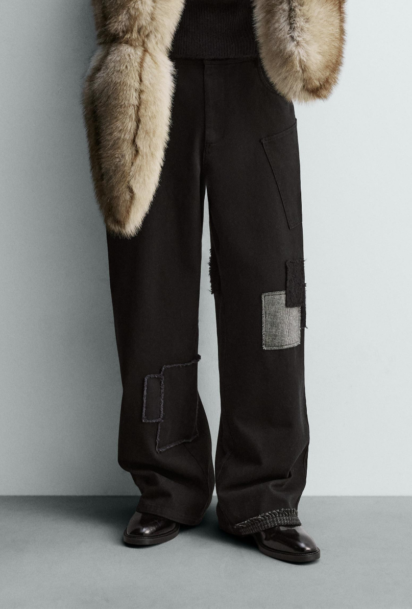 Zara x Harry Lambert x Disney Wide Leg Trousers With Patches Size