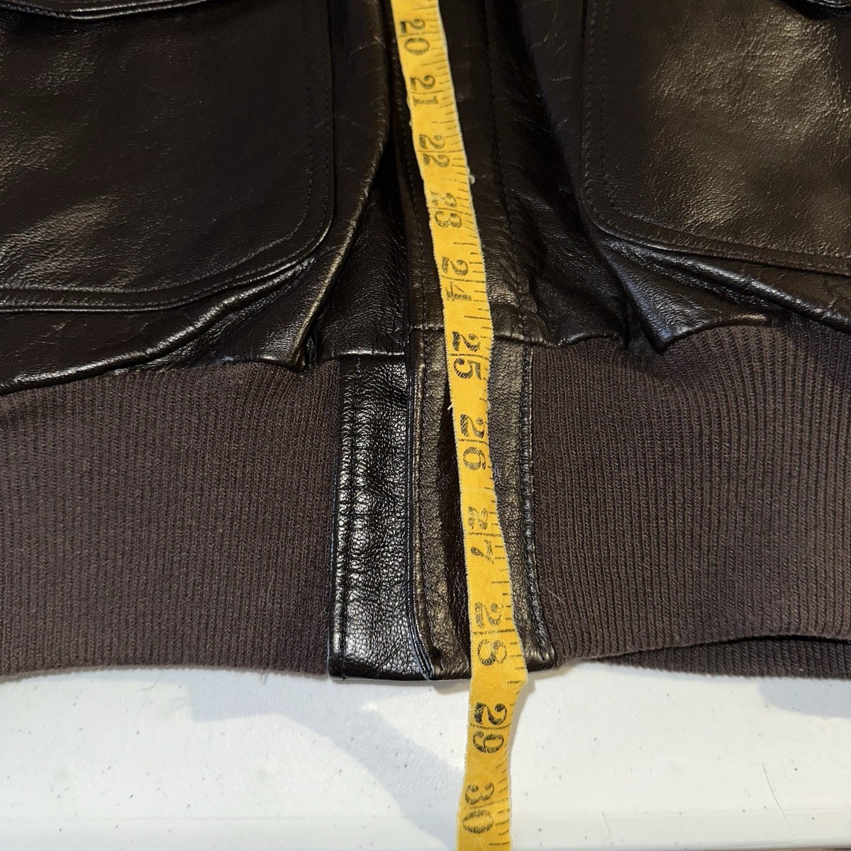 Vintage Eddie Bauer Goatskin Bomber A2 Style Leather Jacket