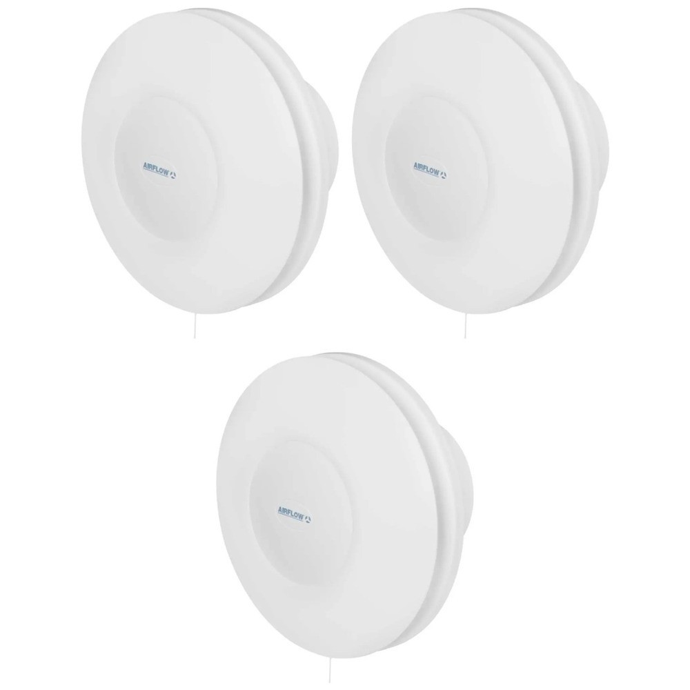 3 x Airflow 72687118 iCONstant HT DMEV 100mm Axial Fans with Humidistat / Timer