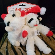 Multipet Lambchop Dog 2 Pack Plush Santa Hat Christmas Xs Sm Plush Toy Set Ea.
