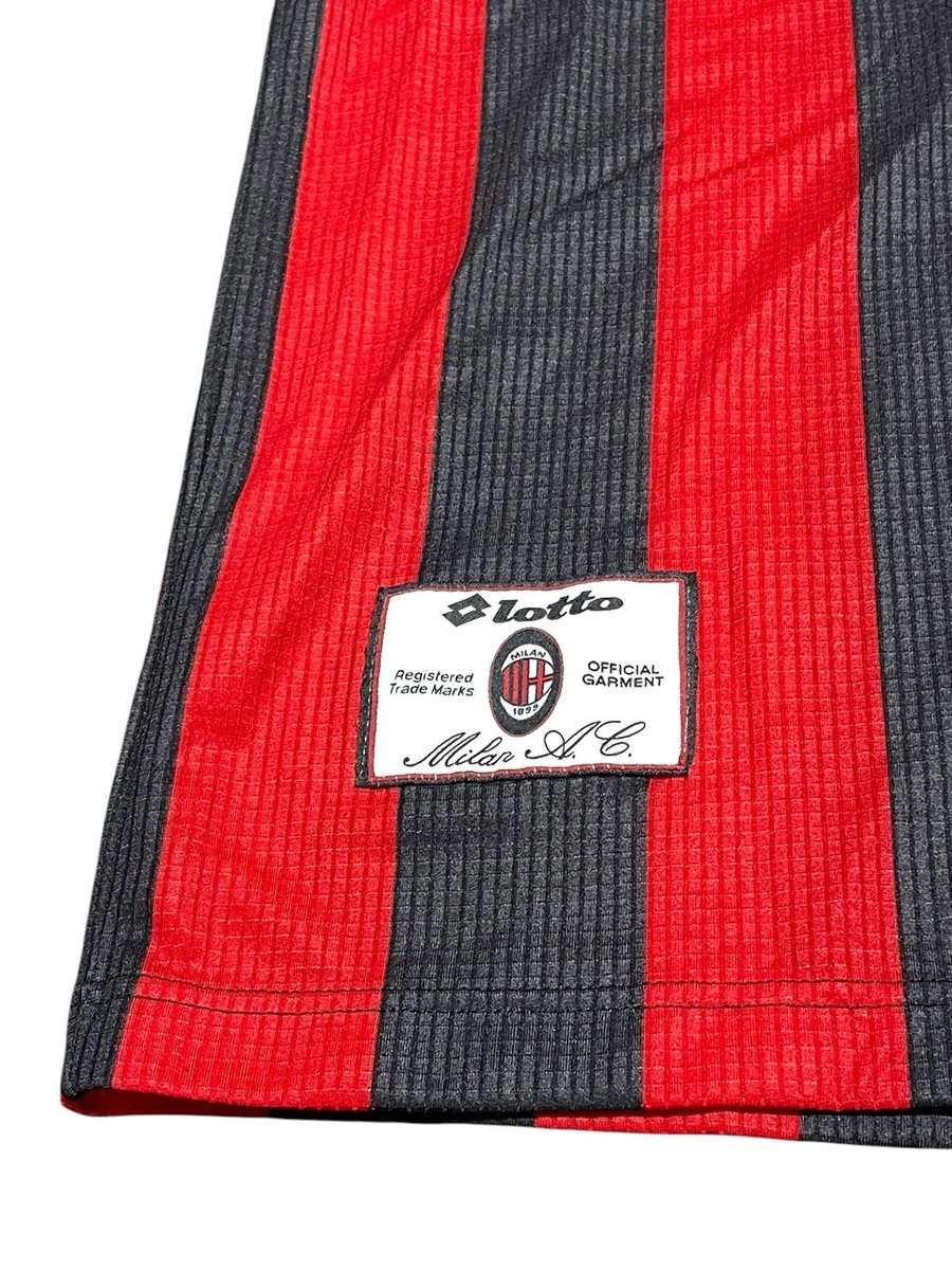 Vintage Lotto AC Milan 1997/1998 Home Shirt Football Jersey
