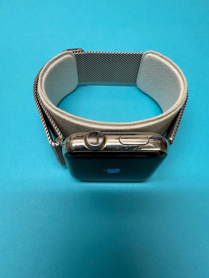 Apple Watch Serie 2,42mm Gehäuse,Edelstahl Silber;Edelstahlarmband mit Magnetver - Bild 2 von 4
