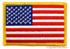 American Flag Motorcycle Vest Biker Patch Gold Right embroidered iron-on Us Usa