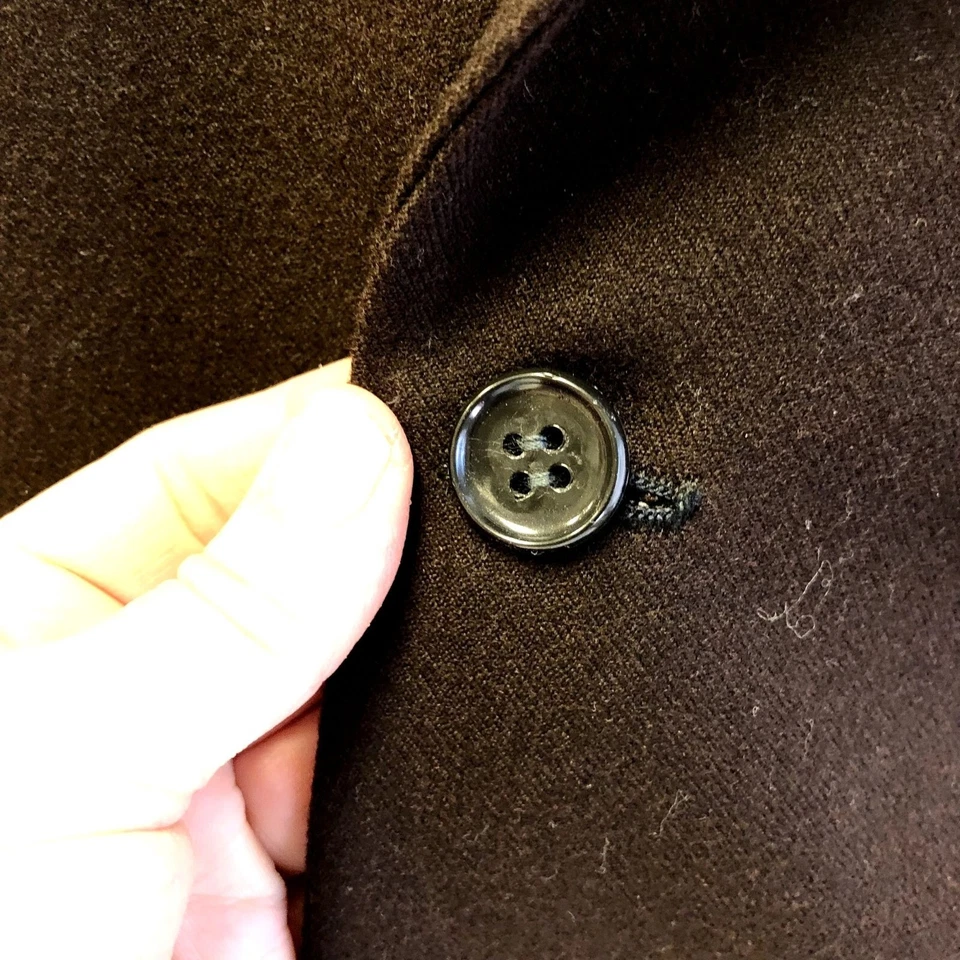 Abrigo Deportivo Marrón DE Colección años 50 a medida Chaqueta DB Lapa Pico Lana Gabardina Blazer 40 Foto 4 de 4