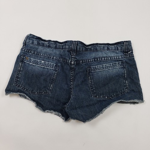 Element Shorts Womens Size 28 Cut-Off Patch Pockets Med Wash Blue Denim Cotton - Picture 3 of 8