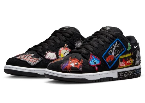 Nike SB Dunk Low Pro QS Neckface | DQ4488-001 | EU 39 | OVP | NEU