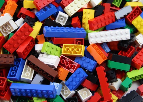 LEGO - Basic Building Bricks 2x2 2x3 2x4 2x6 2x8 Assorted Blocks Bulk Lot Pound - Picture 6 of 6