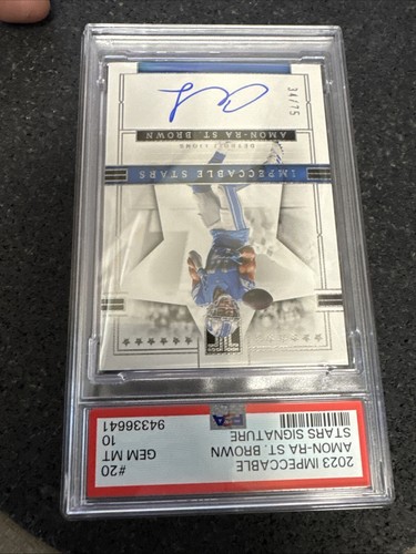 2023 Panini Impeccable - Impeccable Stars Signatures #20 Amon-Ra St. Brown... - Imagen 3 de 6