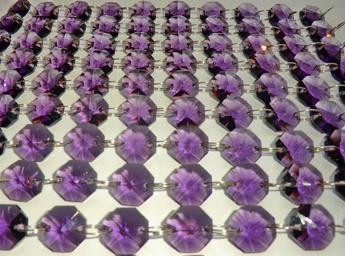 100 Chandelier Droplets Wedding Beads Cut Glass Crystals 2m Garland 14mm Crafts - Picture 33 of 72