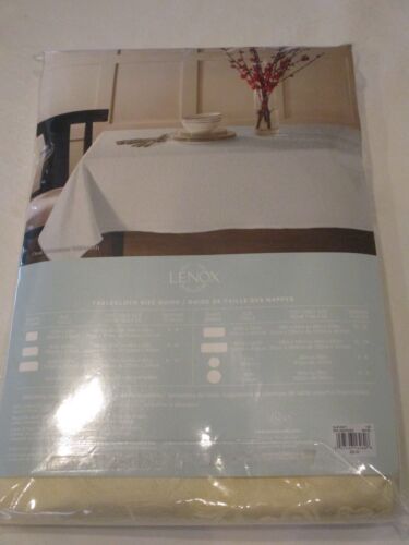New LENOX Opal Innocence TABLECLOTH Oblong 70" x 86" Gold Ivory Scrolls - Picture 4 of 5