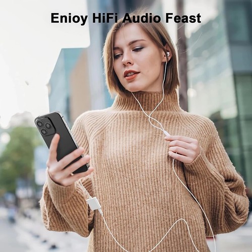 2 in 1 USB Type C to 3.5mm Headphone Jack Charger AUX Audio for IOS 15 & Android - Picture 2 of 10
