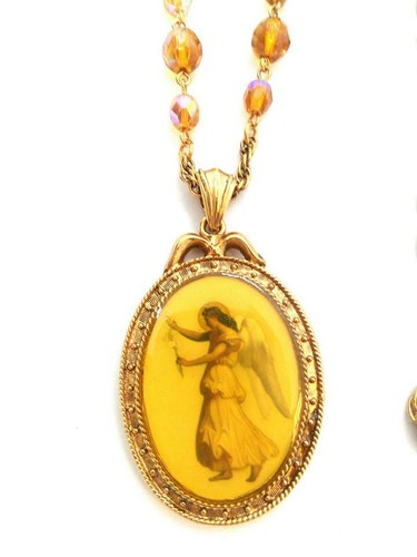 Gold-plated Annunciation Vatican Library Collection Necklace, Stamped $55 Tag - Picture 2 of 7